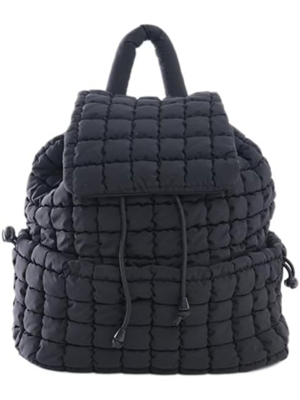 Lightweight Quilted Puffer Backpack for Women | Travel & Gym Hiker Pack, Black